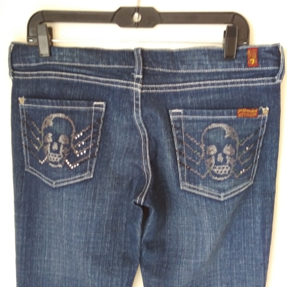 Seven for Mankind skull jeans size 28 - Picture 5 of 11